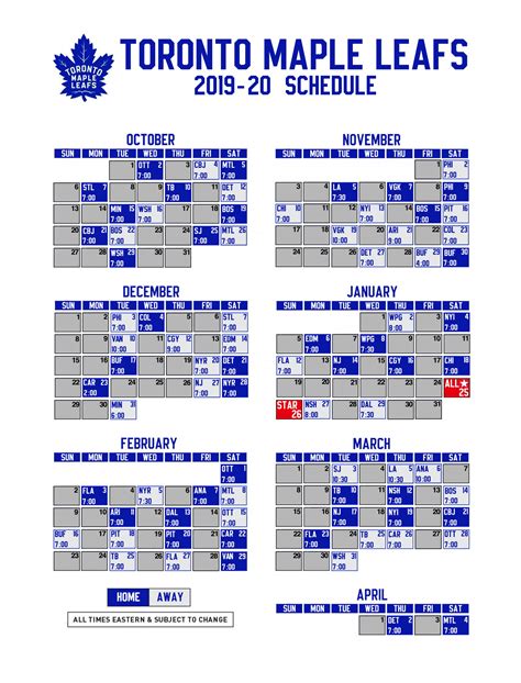 toronto maple leafs ice hockey schedule live